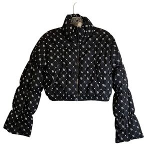 H&M Divided Small Women’s Puffer Cropped Jacket Black and White